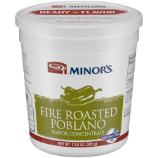 13.6 oz Container of Minor’s Fire Roasted Poblano Concentrate