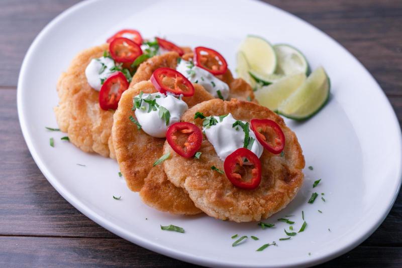 Ancho Chile Cheese Pupusas