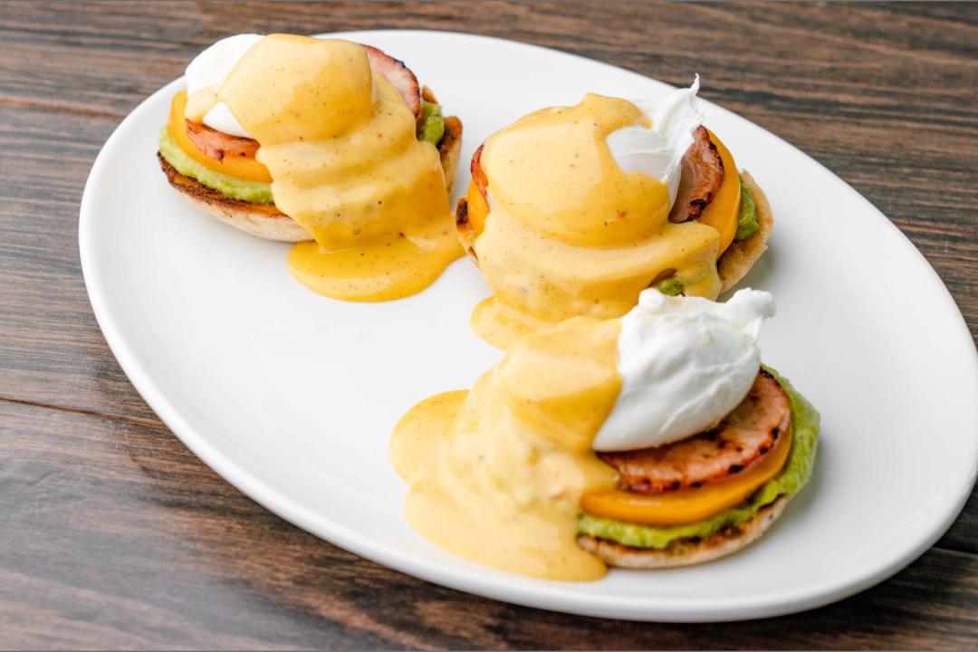 Three Latin Benedicts on a plate