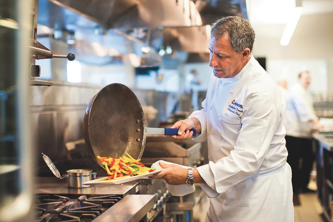 Chef preparing a meal