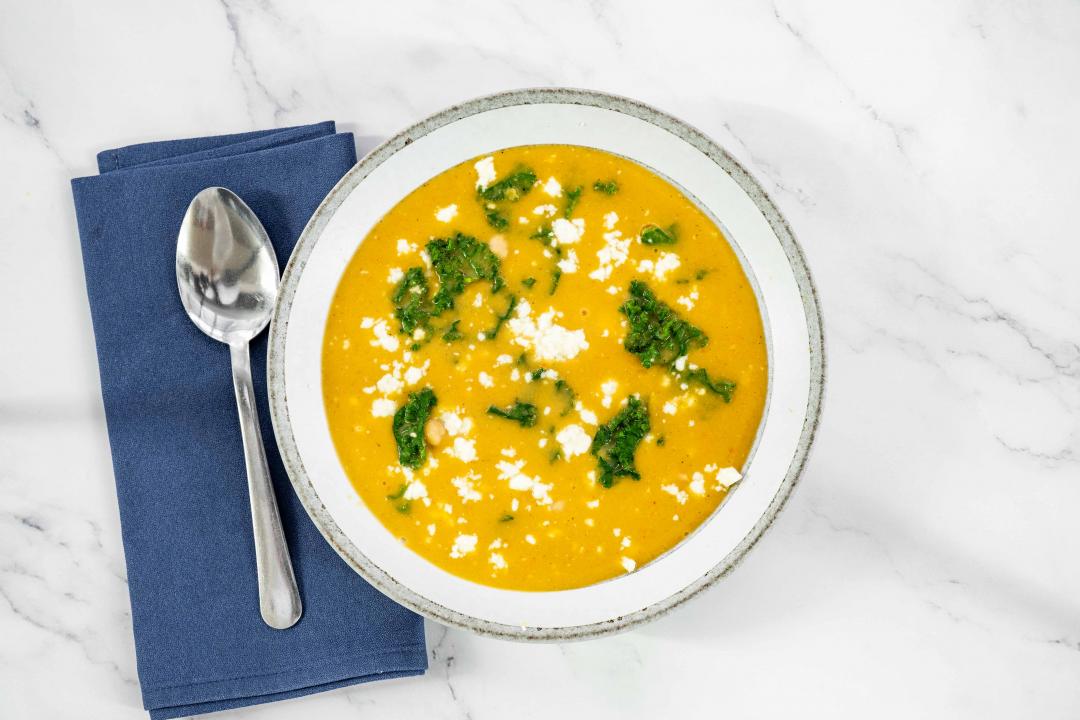 A bowl of chipotle lentil soup