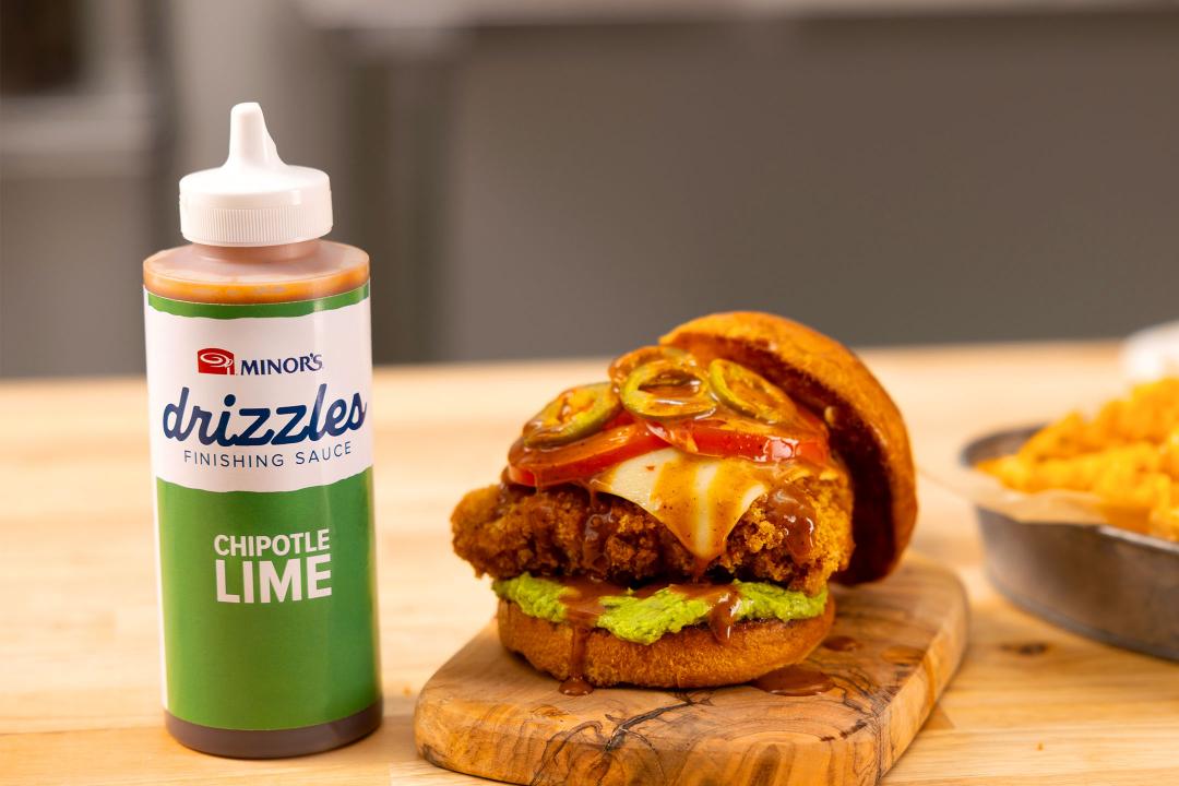 Fried Chicken Sandwich with Chipotle Lime Drizzle
