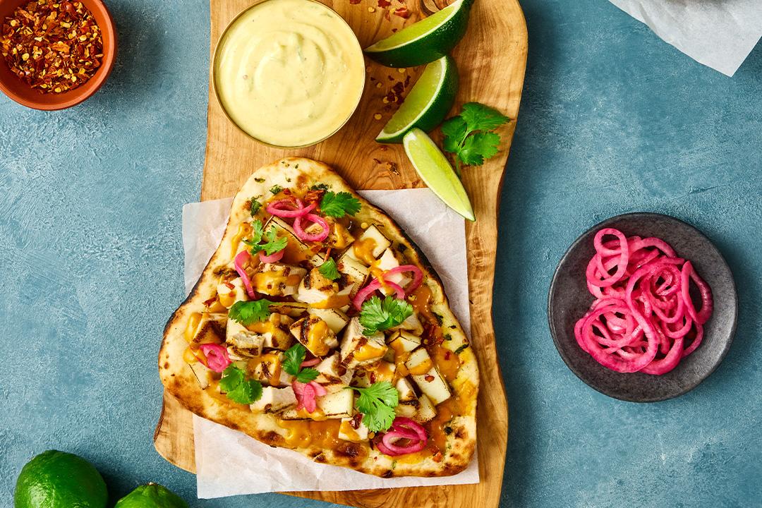 Coconut Curry Grilled Chicken Naan