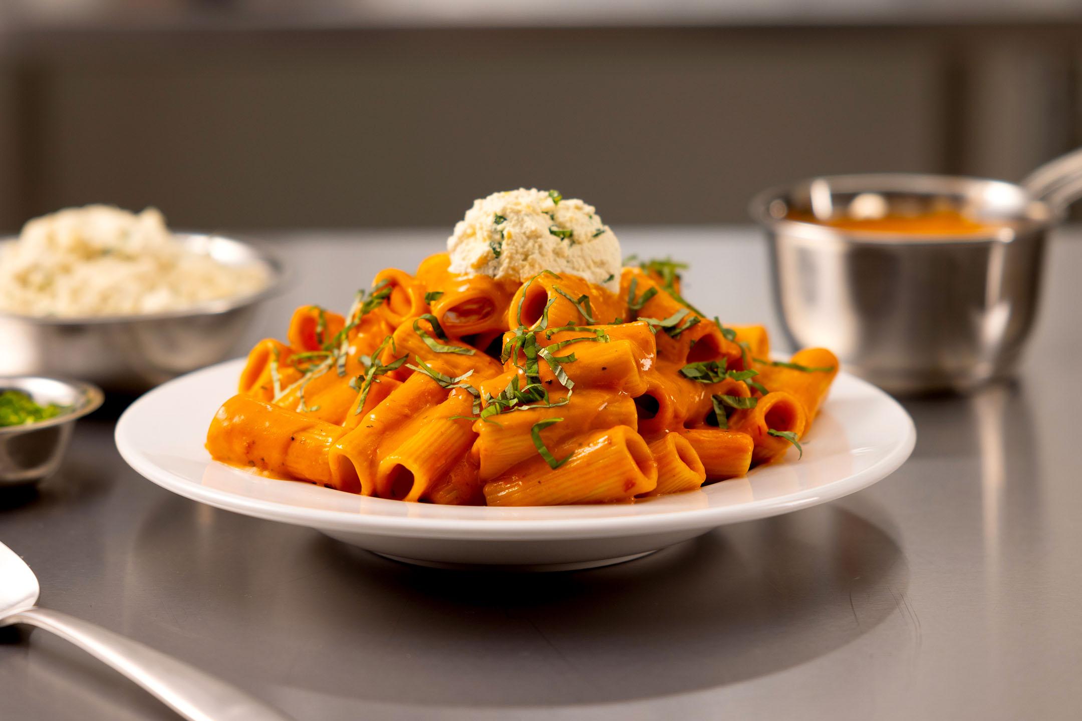 Rigatoni alla Vodka with LemonBasil “Ricotta” MINOR'S® Products