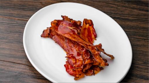 Zesty Orange Bacon on a plate