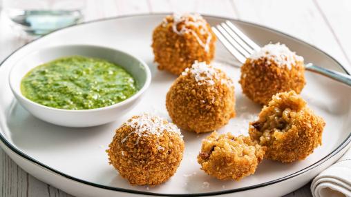 Vegan Alfredo Arancini