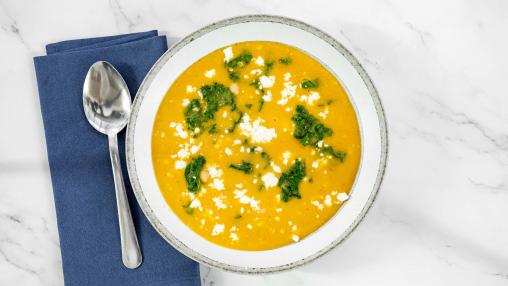 A bowl of chipotle lentil soup