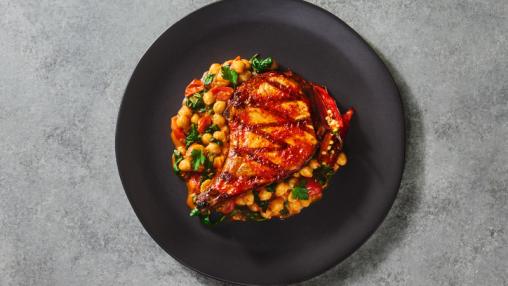 Harissa Glazed Pork Chop