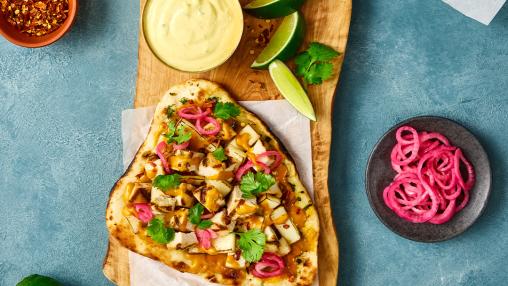 Coconut Curry Grilled Chicken Naan