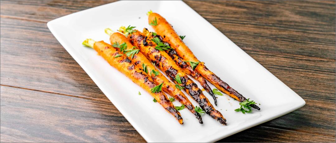 Grilled Carrots on a plate