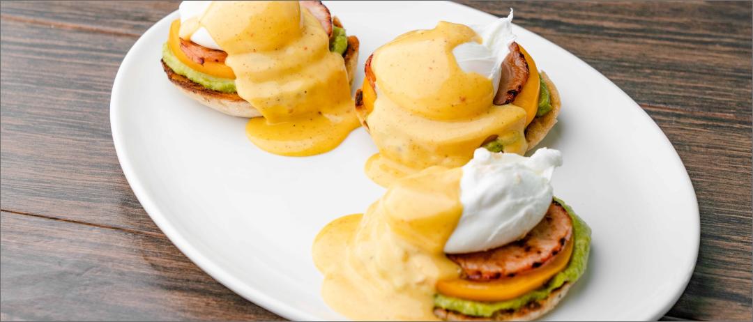 Three Latin Benedicts on a plate